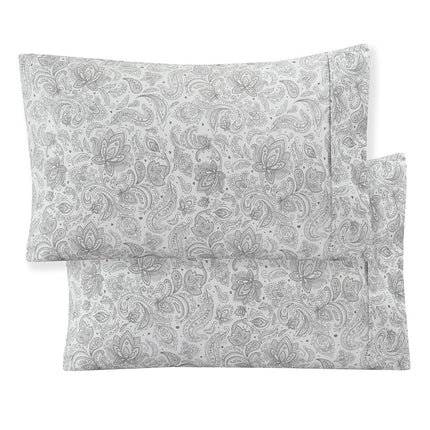 Elegant Comfort Softest and Coziest 4-Piece Sheet Set - 1500 Premium Hotel Quality Microfiber - Deep Pocket, Wrinkle Resistant 4-Piece Paisley Pattern Bed Sheet Set, Twin, Paisley Gray