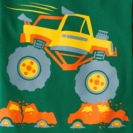 The Children's Place Baby Boys' and Toddler Vehicles Long Sleeve Graphic T-Shirts,multipacks, Vehicle Mix/Truck 2-Pack, 18-24 Months