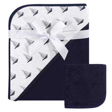 Hudson Baby Unisex Baby Cotton Hooded Towel and Wa