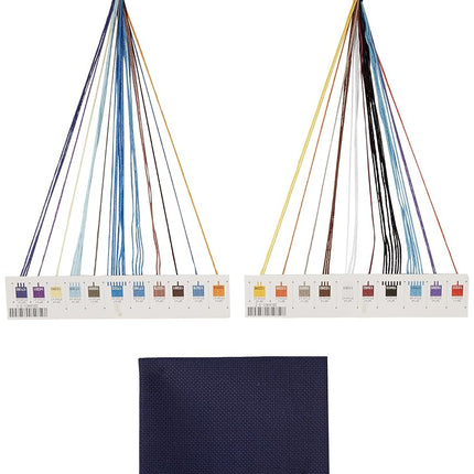 Dimensions Moonlit Cabin, Cotton, Navy