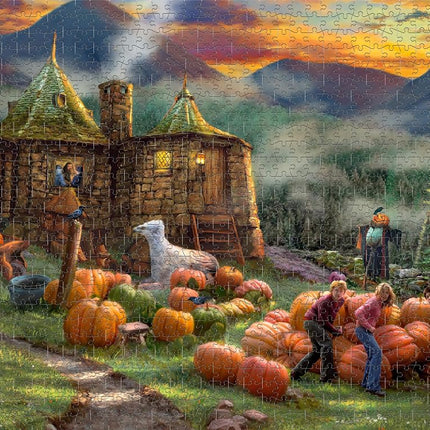 Ceaco - Thomas Kinkade Harry Potter - Hagrid’s Hut - 1000 Piece Silver Select Jigsaw Puzzle - Challenging Puzzles for Adults – Precision-Cut Pieces, Beautiful Artwork, and Hours of Fun