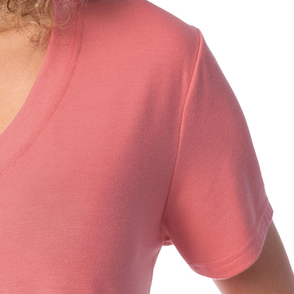 Fruit of the Loom Women's Short Sleeve Tee and Pant 2 Piece Sleep Pajama Set, Desert Rose, 2X