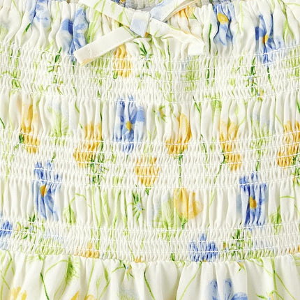The Children's Place Baby Girls' One Size and Toddler Short Sleeve Dressy Special Occasion Dresses, Wildflower White Flutter Sleeve, 3T