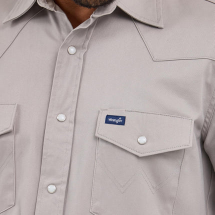 Wrangler Men's Premium Performance Workshirt, Cement, Large
