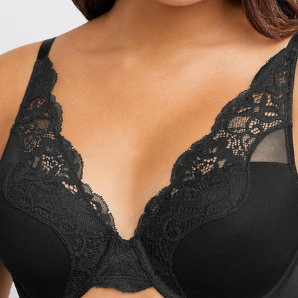 Bali Women's One Smooth U Lace Underwire Bra, Comfort Stretch Full-Coverage Convertible Bra, Sandshell, 38C