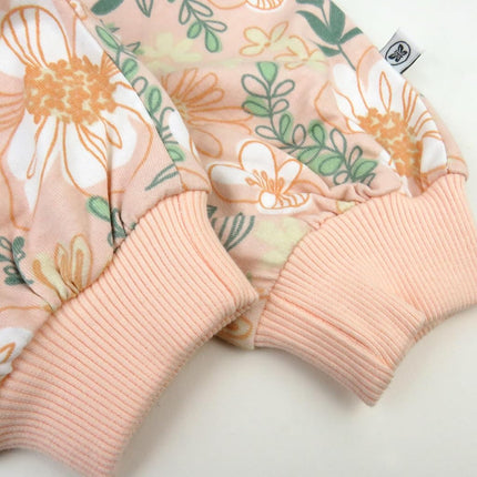 HonestBaby Multipack Pullover Hoodie Sweatshirt Jogger Sweatpants Sets Organic Cotton Baby Toddler Boys Girls Unisex T-Shirt Set for Babies and Toddlers Babies Children, Flower Peach Blossom, Recién