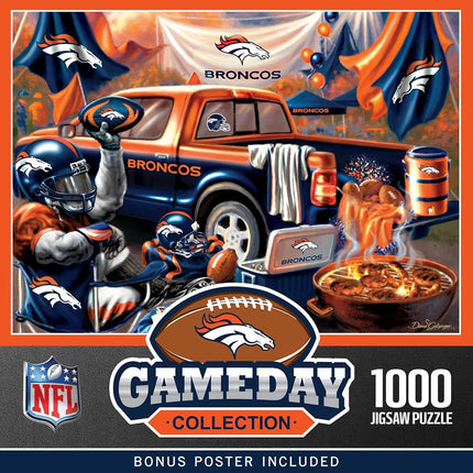 MasterPieces - 1000 Piece Jigsaw Puzzle, NFL Denver Broncos, Fun for Adults and Family, Non-Glare Finish, 19.25"x26.75"