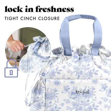 Fit & Fresh Cromwell Cinch Lunch Bag for Women | Insulated Lunch Box with Containers
