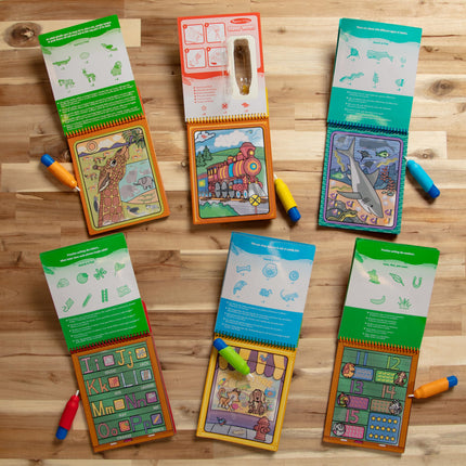 Melissa & Doug Water Wow! Paquete de 6: Animales, Vehículos, Abecedario, Números, Safari, Bajo el Mar
