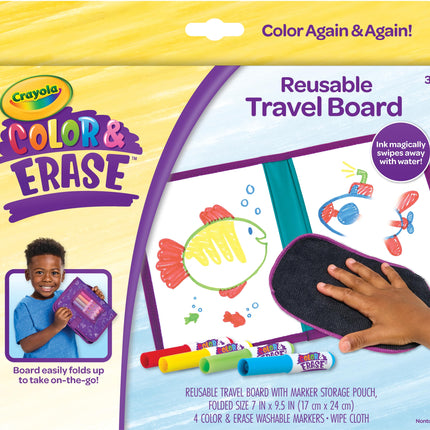 Crayola Color & Erase Reusable Travel Drawing Boar