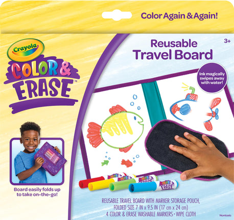 Crayola Color & Erase Reusable Travel Drawing Boar