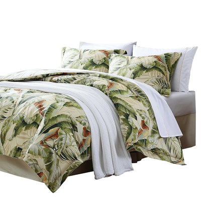 Tommy Bahama - King Duvet Cover Set, Cotton Sateen Bedding with Matching Shams & Button Closure, All Season Home Decor (Palmiers Green, King)