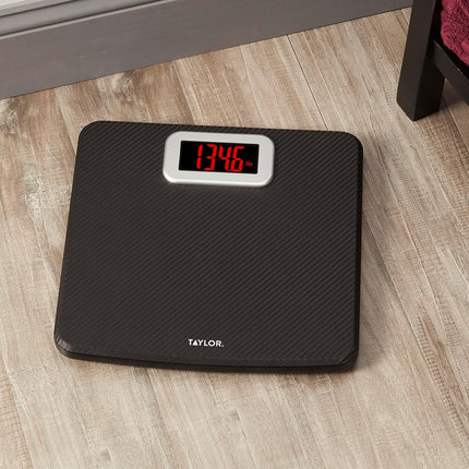 Taylor Precision Products Taylor Digital Bathroom Scale with Carbon Fiber Finish