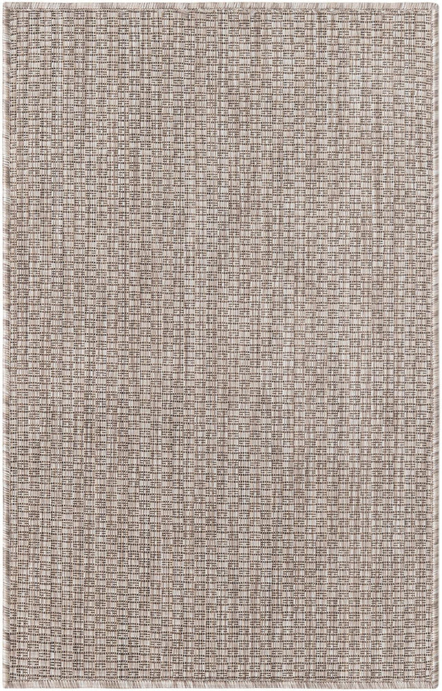 Tapis d'extérieur uni Unique Loom Collection Solid - Uni (Rectangulaire 0,61 m x 0,94 m, Beige)
