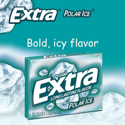 Wrigleys Extra Polar Ice Sugarfree Chewing Gum 3 x 15 Stick Multipack