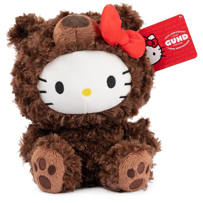 GUND Sanrio Hello Kitty Philbin Teddy Bear Plush Toy, Premium Stuffed Animal for Ages 1 and Up, Brown, 10�