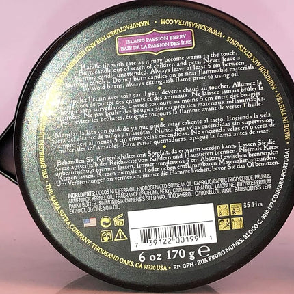 Kama Sutra - Massage Oil Candle - Island Passion Berry - 6 Ounce