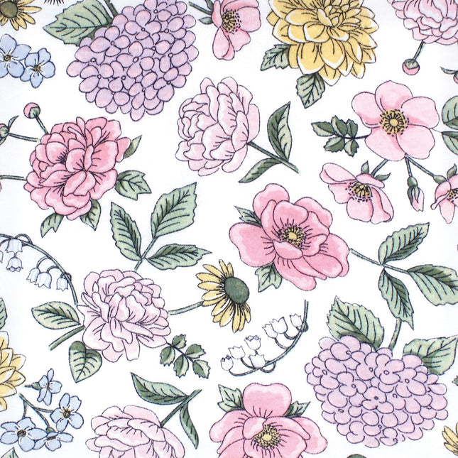 Hudson Baby Unisex Baby Cotton Fitted Crib Sheet, Vintage Blossom, One Size
