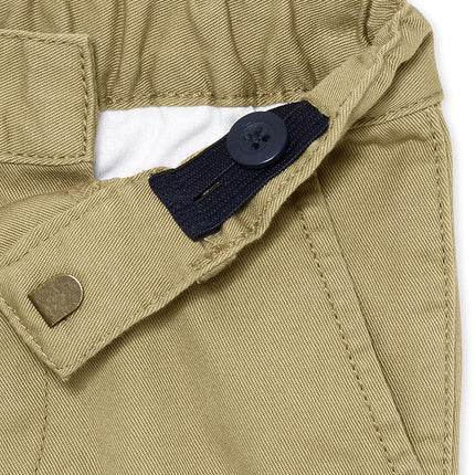 The Children's Place Pantalones chinos ajustados de uniforme para bebé niño, paquete de 2, color lino, 9-12 meses