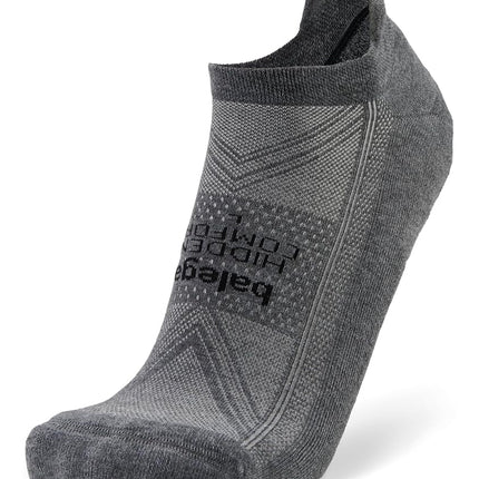 Balega Hidden Comfort No Show Socks, Ultimate Moisture-Wicking Performance, Ergonomic Fit, Cushioned Support, Breathable Design, Ideal for Running and Daily Wear - Charcoal, Large (UK Size 9-11)
