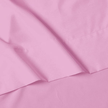 Elegant Comfort Luxury 1500 Premium Hotel Quality Microfiber 4-Piece Sheet Set - Wrinkle Resistant, All Around Elastic Fitted Sheet, Deep Pocket up to 16", California King, Light Pink