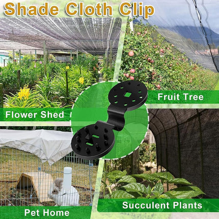 JOYSAND 50 Pack Shade Cloth Clips, Sun Shade Net Clip, Fabric Clips, Round Plastic Heavy Duty Lock Grip for Anti Bird Netting, Gardening & Windproof Awning Clamp