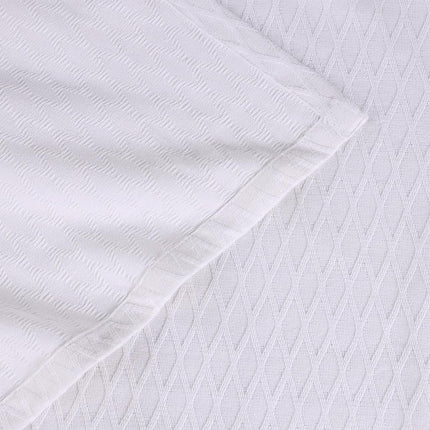 Superior 100% Cotton Thermal Blanket, Soft and Breathable Cotton for All Seasons, Bed Blanket and Oversized Throw Blanket with Luxurious Diamond Weave - Twin Size, White