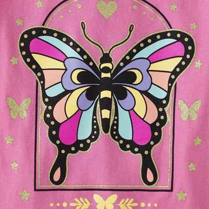 The Children's Place Girls' 4-Pack Short Sleeve Graphic T-Shirt, Roller Skate/Butterfly/Dream Unciorn/Be Kind, XX-Large