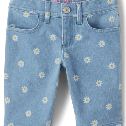The Children's Place Pantalones cortos vaqueros Skimmer para niña, lavado Peony, 14