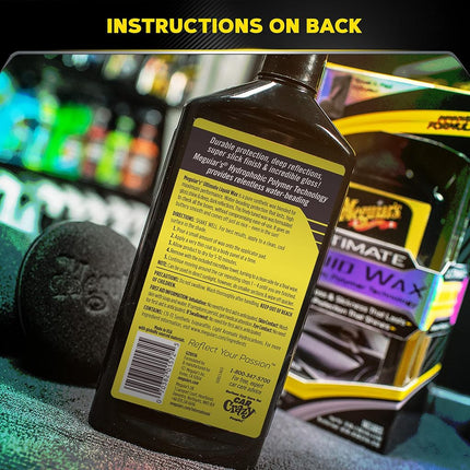 Meguiar's Ultimate Liquid Wax, 473 ml | Long Lasting Paint Protection Formula Designed for Maximum Shine | Enhances Gloss and Surface Depth | Improves Water Beading