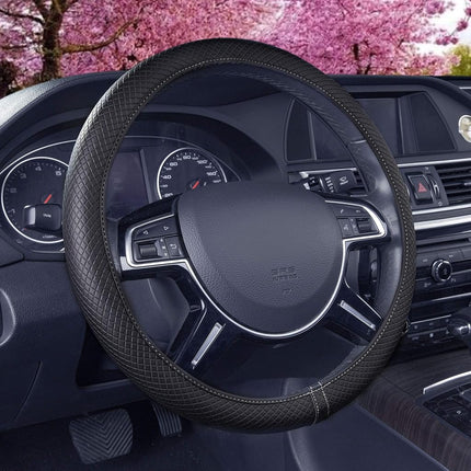 FH Group FH2020WHITE Cubierta Flexible para Volante de Piel Sintética y Silicona con Material Doble Antideslizante de Protección Definitiva, Ajuste Universal para la Mayoría de Coches, Camionetas, SUVs y Furgonetas, Blanco