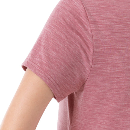Fruit of the Loom Women's Sleeve Tee and Short 2 Piece Sleep Set, Antique Heather Blush, 2X