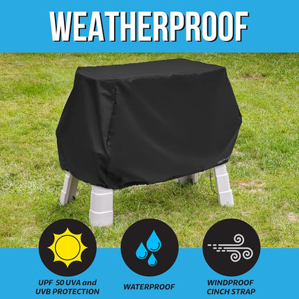 GoSports Universal Kids Water Table Cover - Anti-UV, Waterproof - Fits up to 41 x 25 x 34 Inches - Cover ONLY - Black