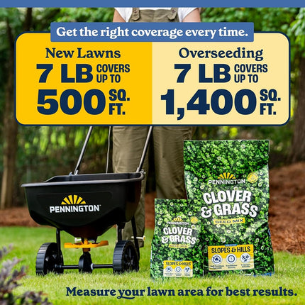 Pennington 100547419 Smart Seed Clover and Grass Mix 7 lb, Black Label