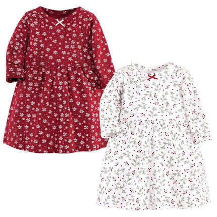 Hudson Baby Baby Girls' Cotton Dresses, Winterland, 12-18 Months