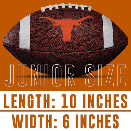 Franklin Sports Texas Longhorns Kids NCAA Youth Football - Official College Team Junior Footballs with Team Logos for Kids - Junior Size PVC Ball - Backyard + Tailgate Ball - 8.5"