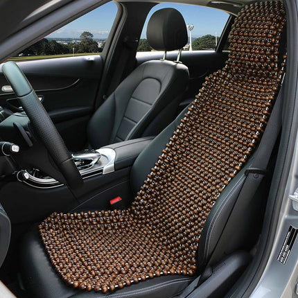 EXCEL LIFE Natural Wood Beaded Seat Cover Massaging Cool Cushion for Car Truck