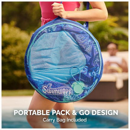 SwimWays Elite Spring Float Papasan Pool Lounger, Inflatable Pool Floats with Fast Inflation, Pool Lounge Chair for Adults up to 250 lbs