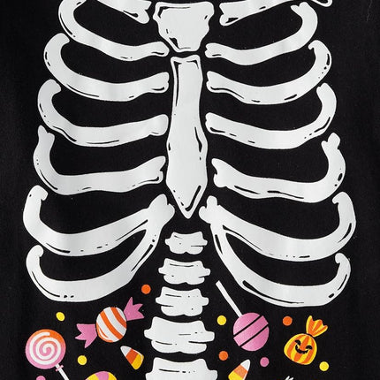 The Children's Place Girls' All Holidays Long Sleeve Graphic T-Shirts,multipacks, Skeleton Ribcage/Cat Books 2-Pack, Small
