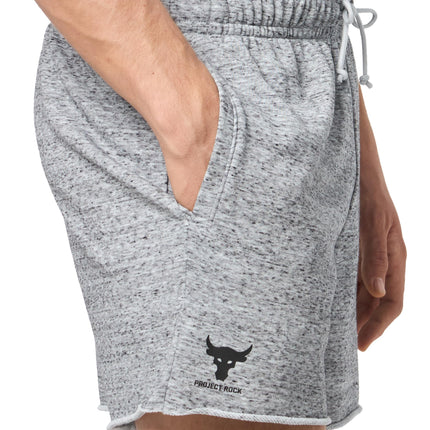 Under Armour Men's Project Rock Terry Shorts, (012) Mod Gray Medium Heather / / Black, 3X-Large