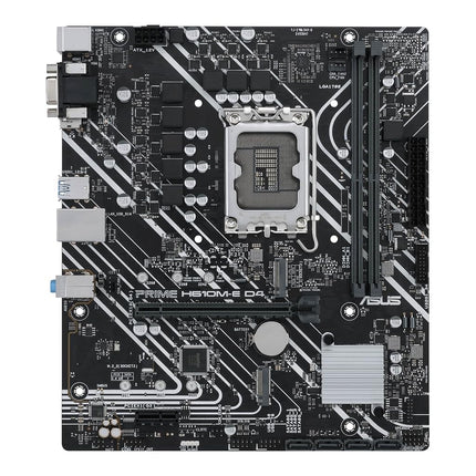 ASUS PRIME H610M-E D4-CSM mATX Motherboard, Intel H610, LGA1700, DDR4, PCI 4.0, Realtek 1Gb Ethernet, Realtek 7.1 Surround, 2xM.2, 4xSATA 6GB/s, USB 3.2 Gen 1, Armoury Crate, Black