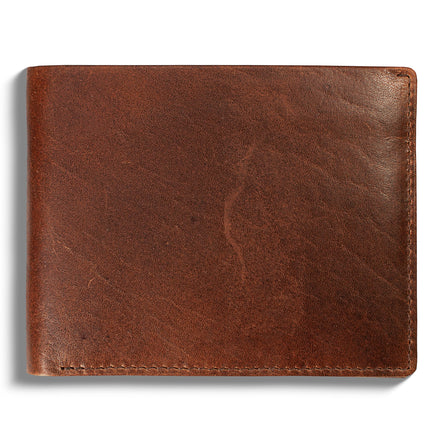 RFID Bifold Leather Wallet For Men with Flip Up ID