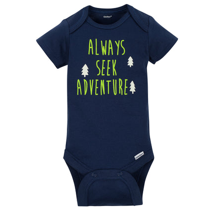 Gerber Baby Boys 5-Pack Short-Sleeve Onesies Bodysuits, Hedgehog, 3-6 Months