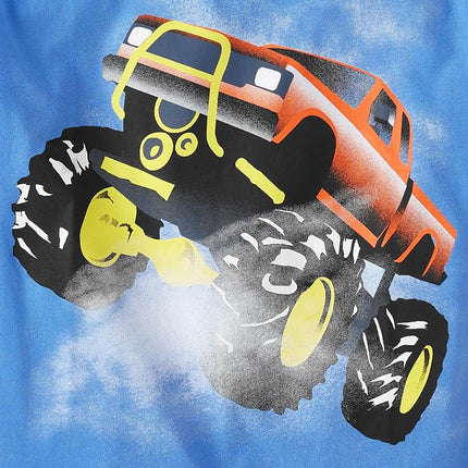 The Children's Place Boys' Vehicle Short Sleeve Graphic T-Shirts,multipacks, Monster Truck/Biker/Truck, XX-Large