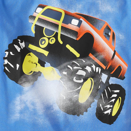 The Children's Place Boys' Vehicle Short Sleeve Graphic T-Shirts,multipacks, Monster Truck/Biker/Truck, X-Large