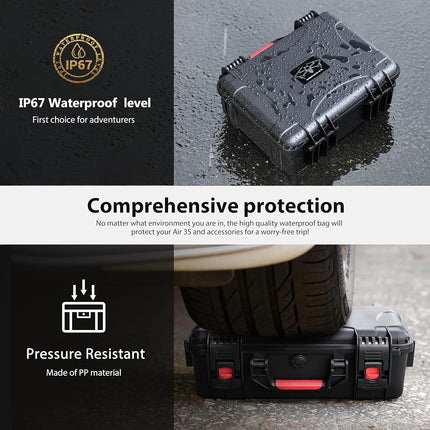 STARTRC Air 3S Waterproof Carrying Hard Case for DJI Fly More Combo Compatible with Accessories, RC Controller 2/RC/RC-N3/N2, Charging Hub