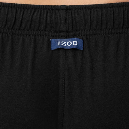 Izod Men's Jersey Knit Sleep Pant, Black, X-Large Tall