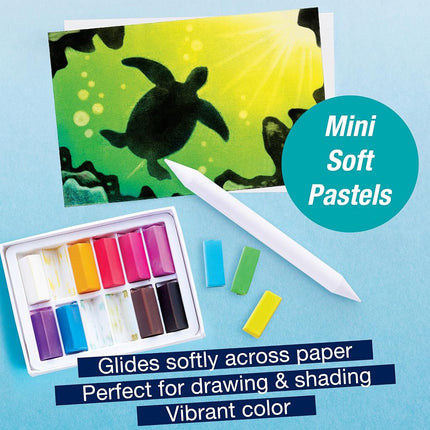 Faber-Castell Try It Box: Dry Mediums, 26 Piece Sketching Coloring Art Set with Colored Pencils, Graphite Pencils, Pastels, Pitt Artist Pen and Art Tools