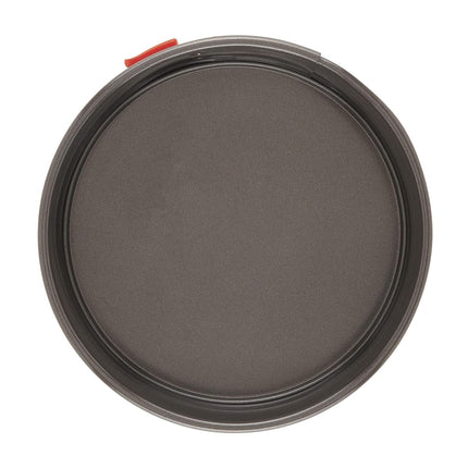 Moule à charnière antiadhésif Rachael Ray Oven Lovin' avec poignées/Moule à gâteau antiadhésif à charnière avec poignées/Moule à cheesecake antiadhésif avec poignées, rond - 22,8 cm, gris