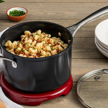 Casserole en céramique antiadhésive Le Creuset avec couvercle en verre, 3,8 L